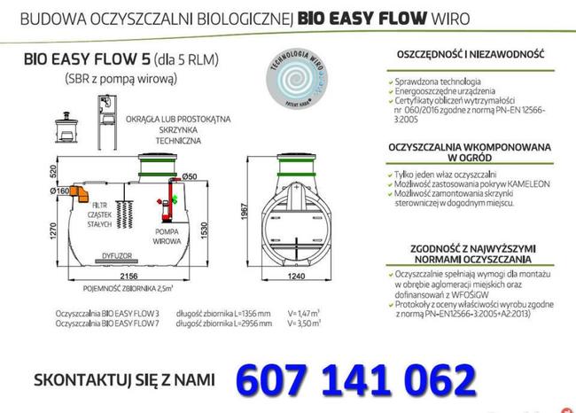 Oczyszczalnia bezzapachowa Bio Easy Flow