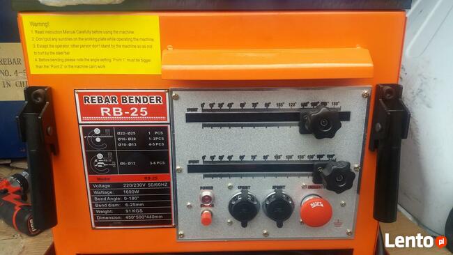 Giętarka do prętów i strzemion 25 mm