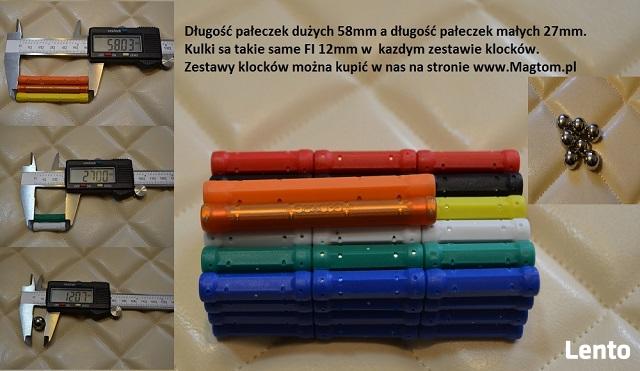Klocki zabawki magnetyczne 150el wielokolorowe Geomag