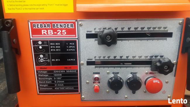 Giętarka do prętów i strzemion 25 mm + przecinarka 20