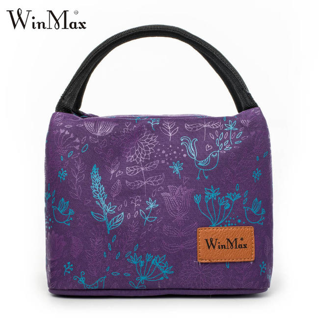 Torba termoizolacyjna śniadaniowa lunchbox - motywy kwiatowe