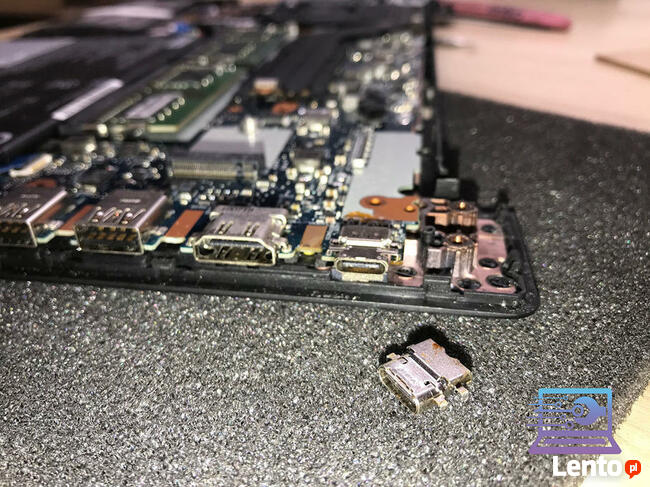 Wymiana gniazda zasilania ładowania w laptopie Kraków
