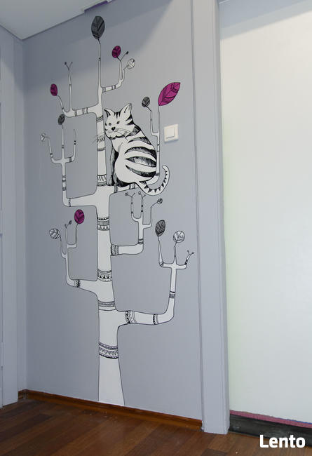 Dekoracje na ścianę do przedszkola, malunek ścienny