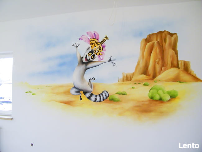 Dekoracje na ścianę do przedszkola, malunek ścienny