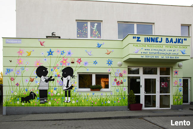 Dekoracje na ścianę do przedszkola, malunek ścienny