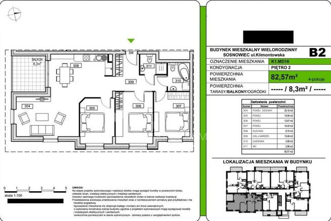 Mieszkanie Sosnowiec Klimontów, Klimontowska