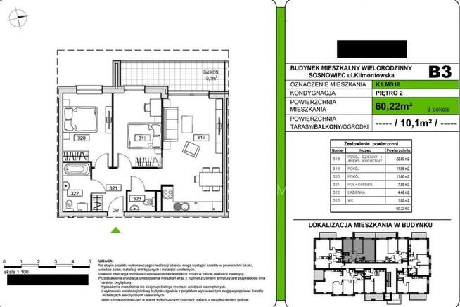 Mieszkanie Sosnowiec Klimontów, Klimontowska