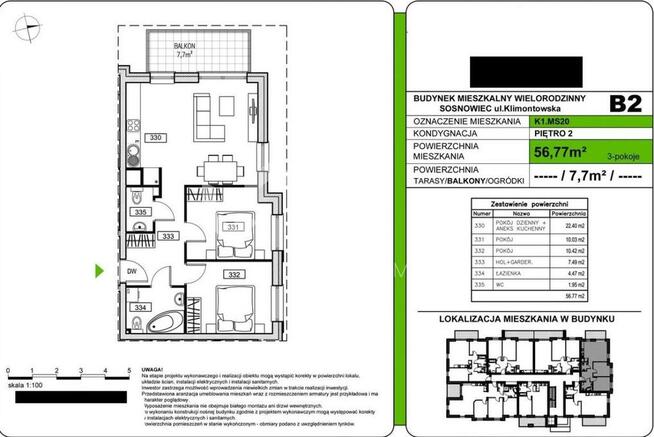 Mieszkanie Sosnowiec Klimontów, Klimontowska
