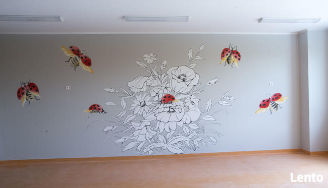 Dekoracje na ścianę do przedszkola, malunek ścienny