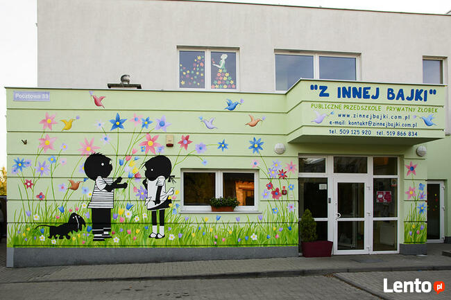 Bajkowe dekoracje ścienne do przedszkoli, szkoły - graffiti,