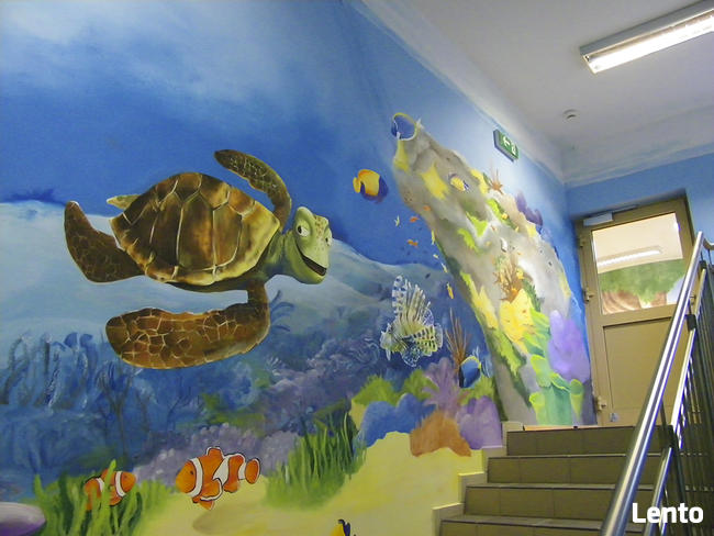 Bajkowe dekoracje ścienne do przedszkoli, szkoły - graffiti,
