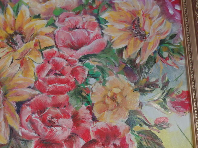 Obraz olejny RADOSNE KWIATY