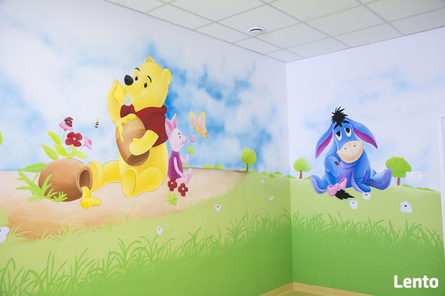 Dekoracje na ścianę do przedszkola, malunek ścienny