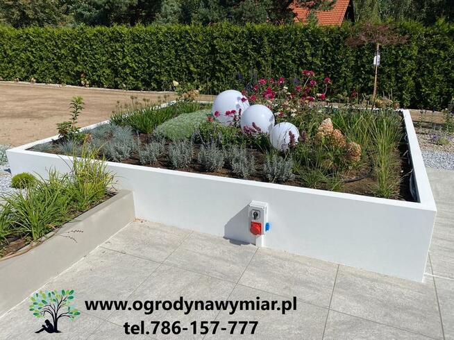 Donica nowoczesna, na wymiar, corten, imitacja betonu