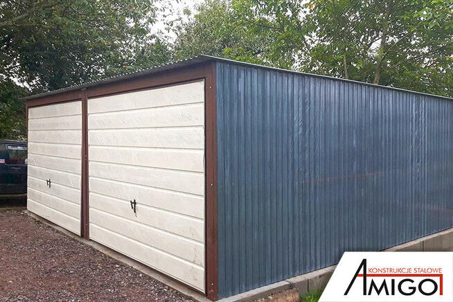 Garaż blaszany garaże blaszane w kolorze blaszak 5x5m bramy
