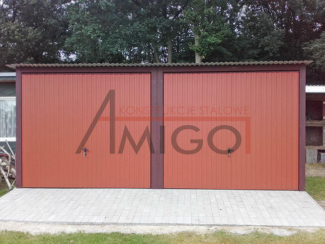 Garaż blaszany garaże blaszane w kolorze blaszak 5x5m bramy