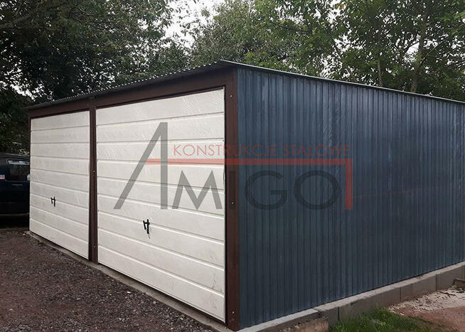 Garaż blaszany garaże blaszane w kolorze blaszak 5x5m bramy