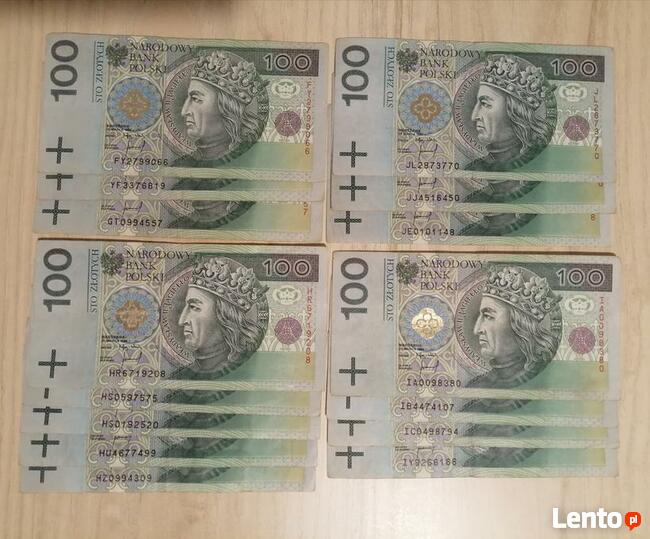 Banknot 3x100zl z 1994r UNIKAT RADAR BŁĘDY