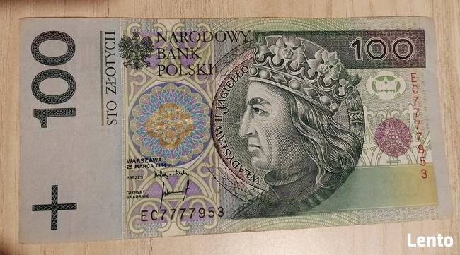 Banknot 3x100zl z 1994r UNIKAT RADAR BŁĘDY