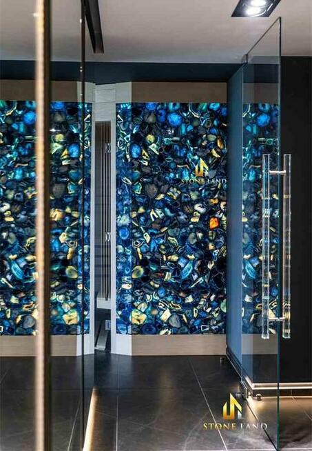 Płyta ozdobna z kamieni półszlachetnych agatów 120x200cm