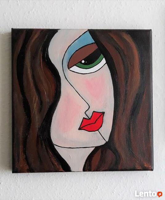 obraz ,tryptyk, abstrakcja, portret ,kobieta ,oczy