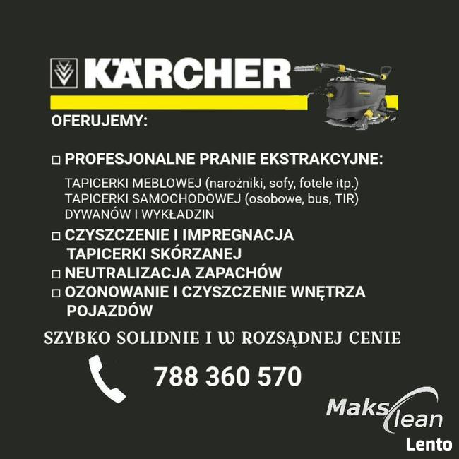 Karcher, pranie tapicerki meblowej samochodowej, dywanów