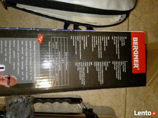 Termos z pokrowcem stal nierdzewna 750 ml. Nowy