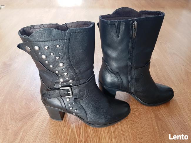 Buty damskie kozaki skurzane Tamaris, rozmiar 37