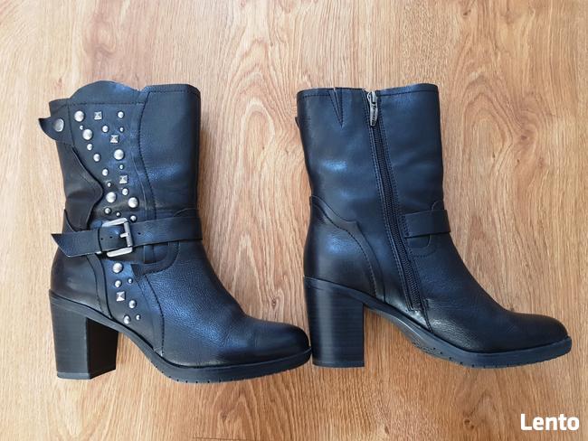 Buty damskie kozaki skurzane Tamaris, rozmiar 37