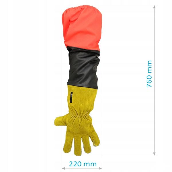 RĘKAWICE SKÓRZANE DŁUGIE DO PIASKOWANIA ŚRUTOWANIA