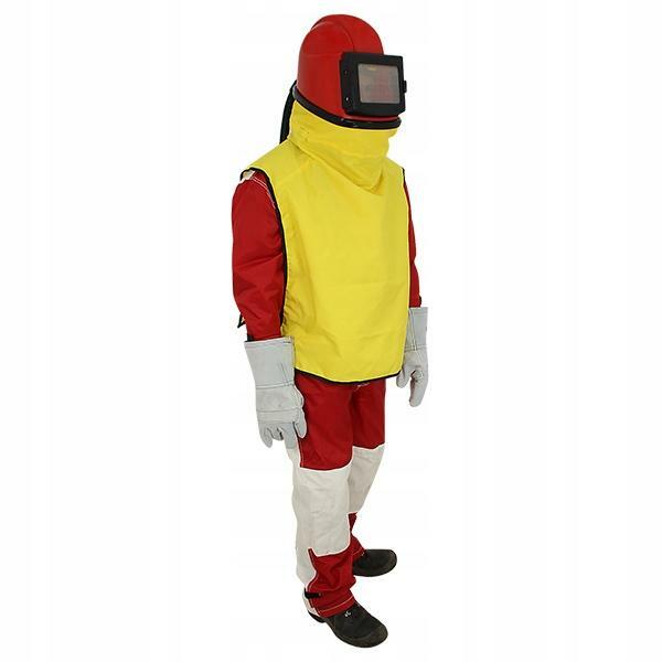 MASKA KOMBINEZON RĘKAWICE BHP DO PIASKOWANIA