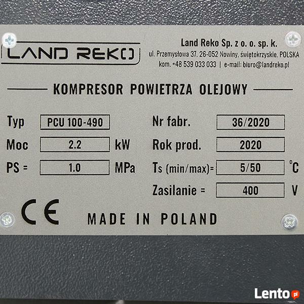 KOMPRESOR POWIETRZA 100l 400V LAND REKO 490L/MIN