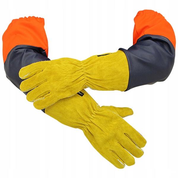 RĘKAWICE SKÓRZANE DŁUGIE DO PIASKARKI PIASKOWANIA