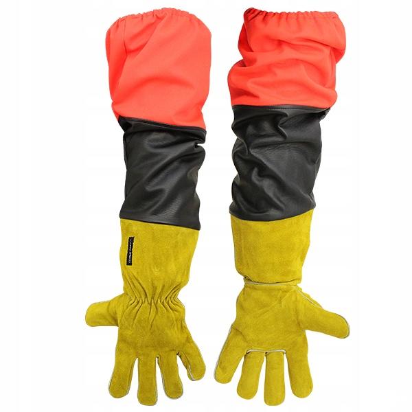 RĘKAWICE SKÓRZANE DŁUGIE DO PIASKOWANIA ŚRUTOWANIA