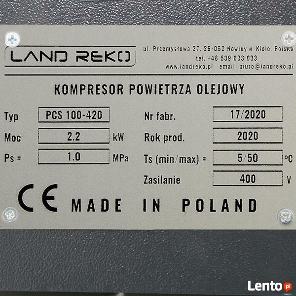 KOMPRESOR POWIETRZA 100l 400V LAND REKO 420L/MIN