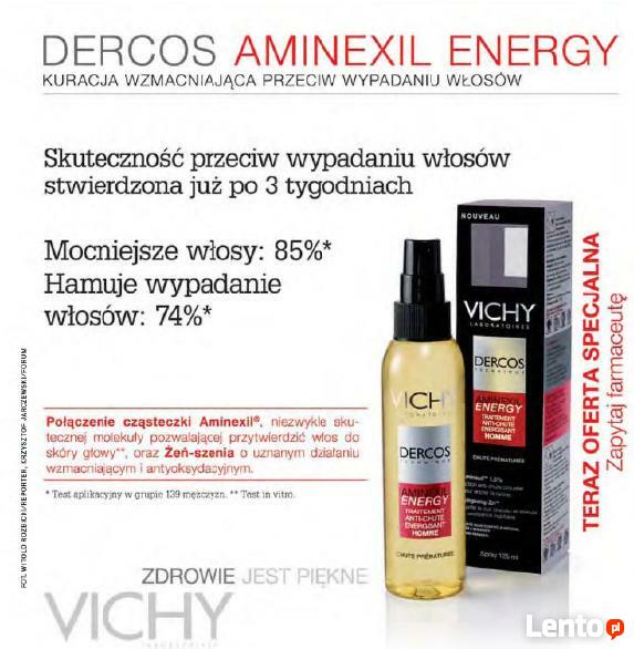 Klińcznie udowodniona kuracja przeciw wypadaniu włosów VICHY