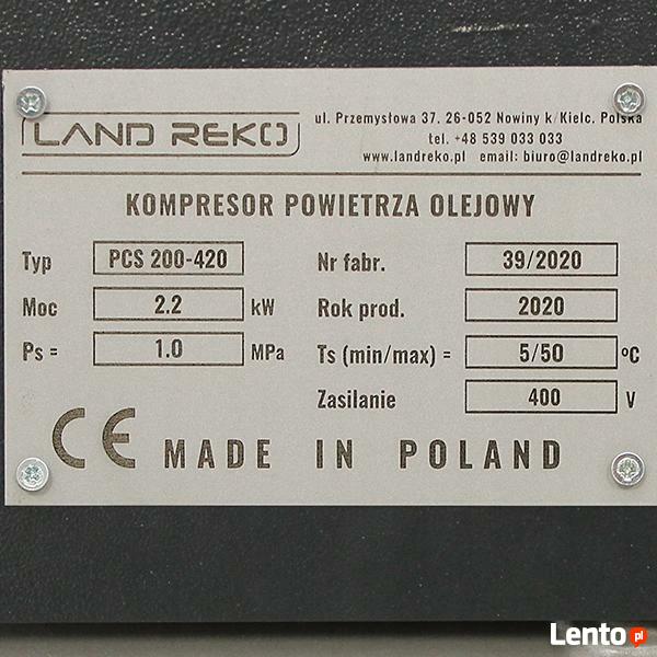 KOMPRESOR POWIETRZA 200l 400V LAND REKO 420L/MIN