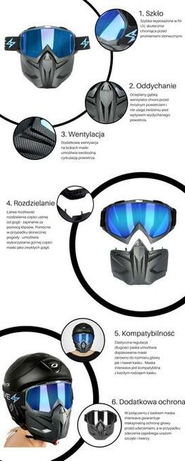 ORYGINALNA MASKA INTERWAVE – GOGLE ANTIFOG Z MASKĄ – MASKA N