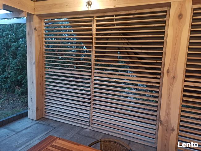 Ruchome deseczk Lamele Shuttersy z Modrzewia Zewnętrzne