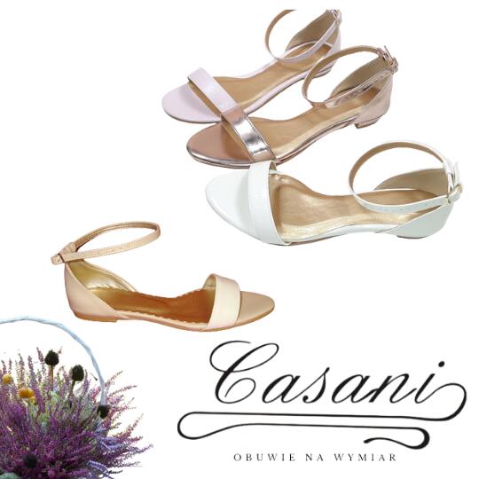 CASANI buty damskie na miarę weselne ślubne na duże szerokie