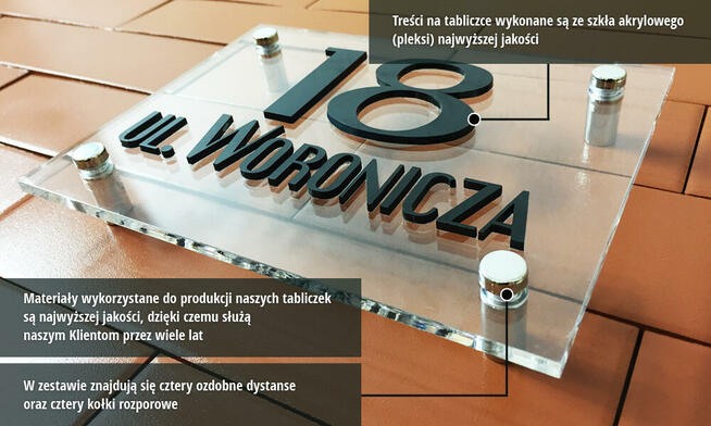 Tabliczka na dom 3D 40x30 cm