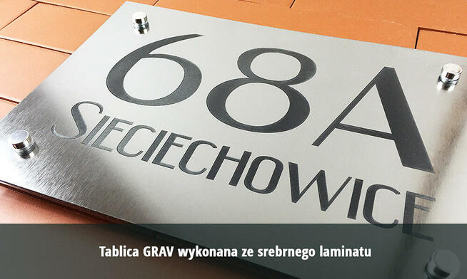 Tabliczka na dom GRAV 30x20 cm gr. 3,2 mm