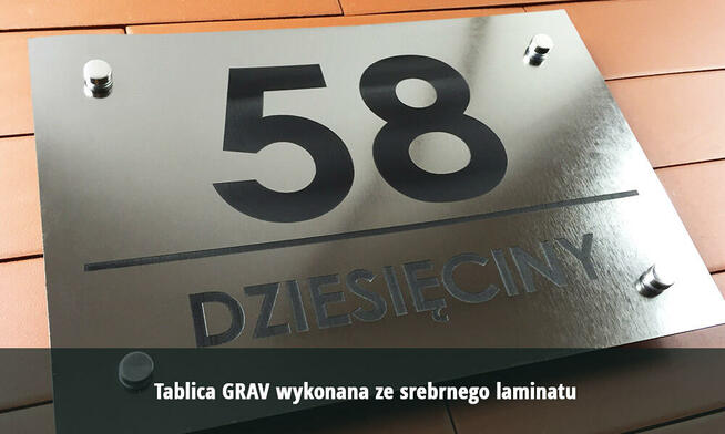 Tabliczka na dom GRAV 40x30 cm gr. 1,6 mm