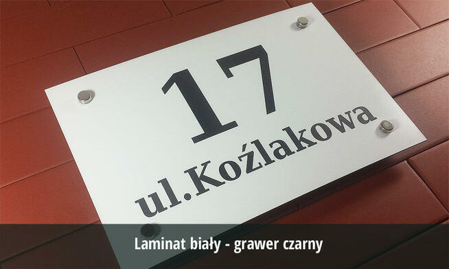 Tabliczka na dom GRAV 20x15 cm gr. 3,2 mm