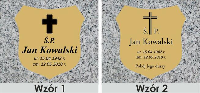 Tabliczka nagrobna TARCZA 20,7x19,5 cm