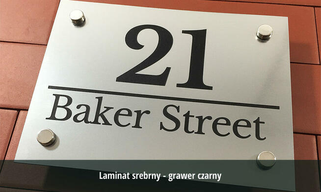 Tabliczka na dom GRAV 20x15 cm gr. 1,6 mm