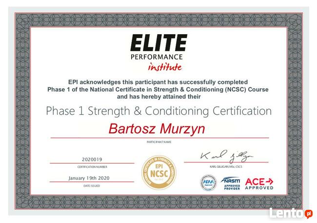 Trener Personalny / Trener Przygotowania Motorycznego