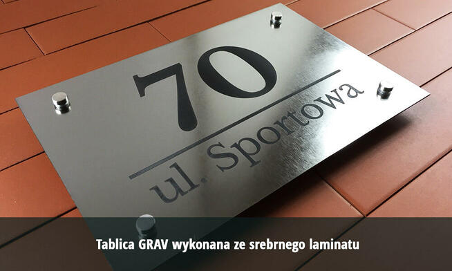 Tabliczka na dom GRAV 30x20 cm gr. 1,6 mm