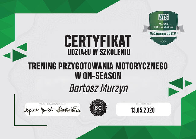 Trener Personalny / Trener Przygotowania Motorycznego