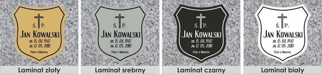 Tabliczka nagrobna TARCZA 20,7x19,5 cm